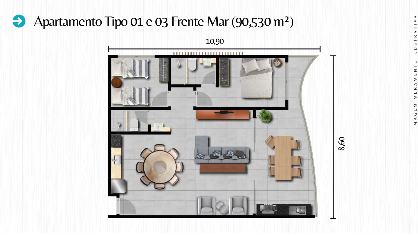 Maragogi Privilege - apto - tipo 01 e 03 - frente mar