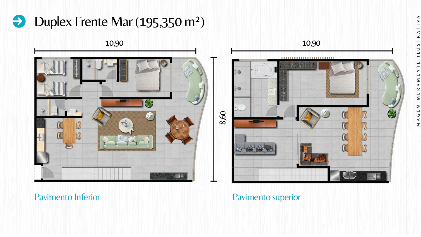 Maragogi Privilege - planta - duplex- frente mar