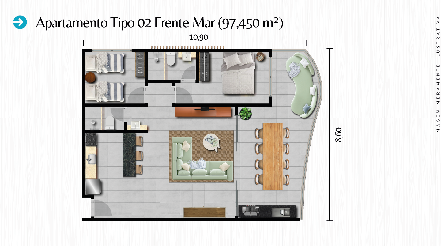 Maragogi Privilege - planta - tipo 2 - frente mar